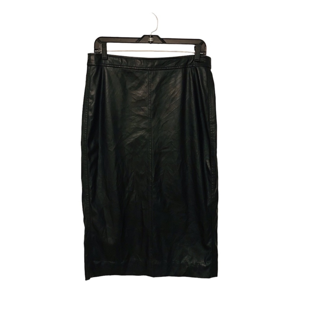 Black Faux Leather J.Crew Skirt